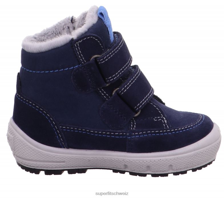 Babys Stiefel 44B2D491 Superfit groovy - Stiefel mit Klettverschluss Blau
