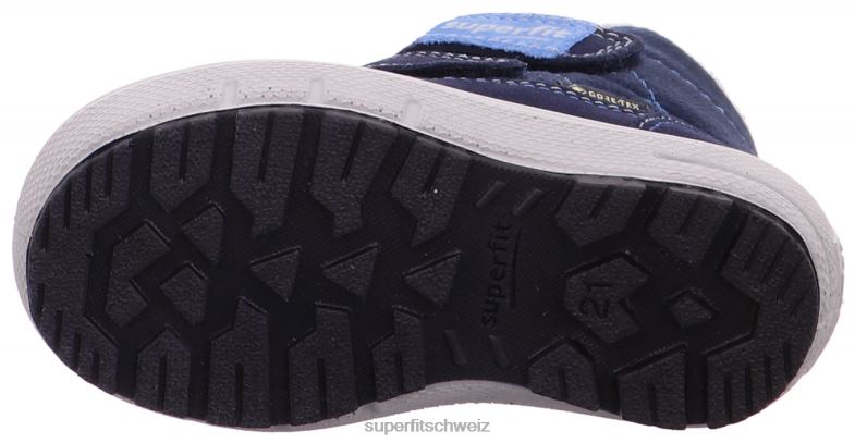 Babys Stiefel 44B2D491 Superfit groovy - Stiefel mit Klettverschluss Blau