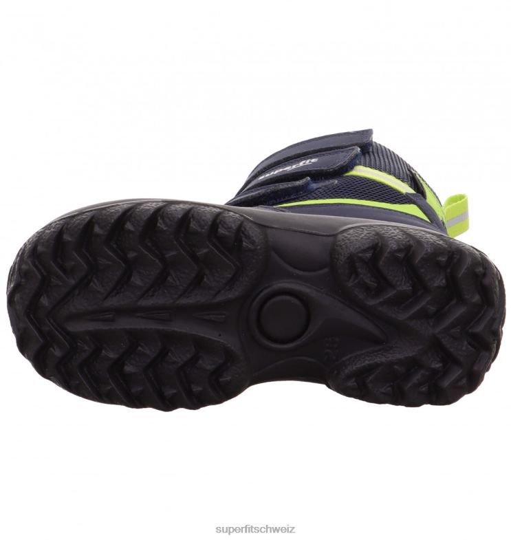 Babys Stiefel 44B2D495 Superfit Pistenraupe - Stiefel mit Klettverschluss Blau Grün