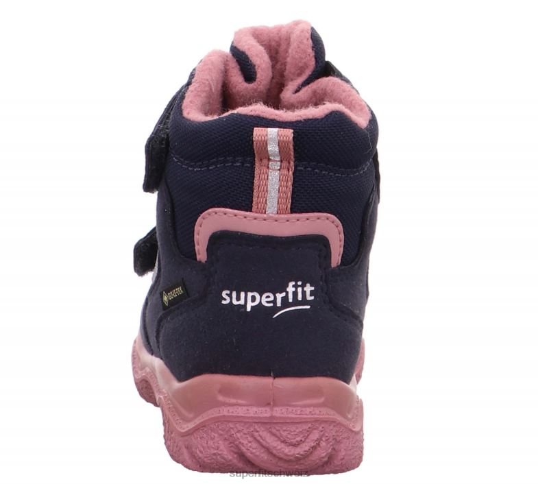 Babys Stiefel 44B2D496 Superfit husky1 - Stiefel mit Klettverschluss Blau Rosa