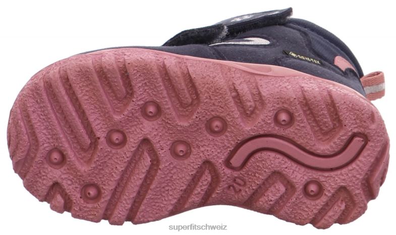 Babys Stiefel 44B2D496 Superfit husky1 - Stiefel mit Klettverschluss Blau Rosa