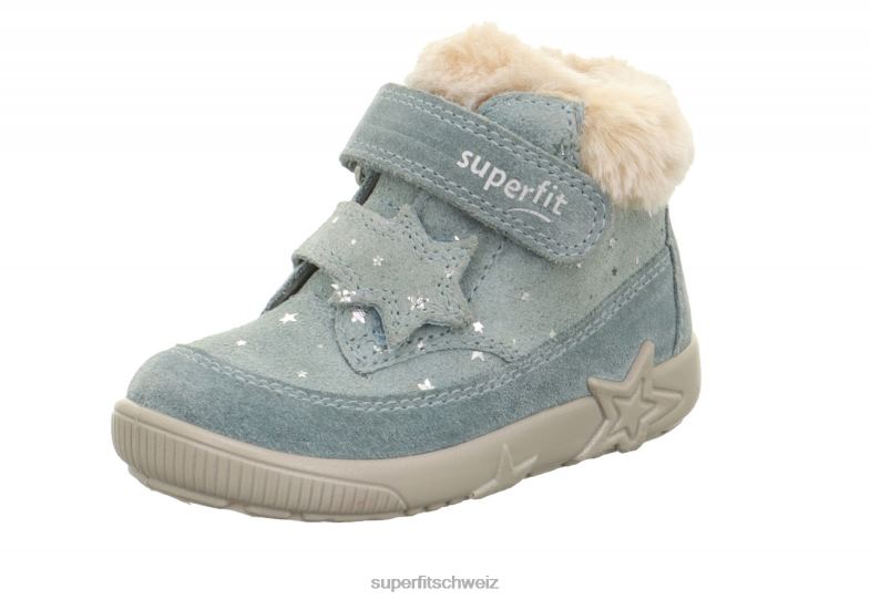 Babys Stiefel 44B2D508 Superfit Starlight - Stiefel mit Klettverschluss hellgrün