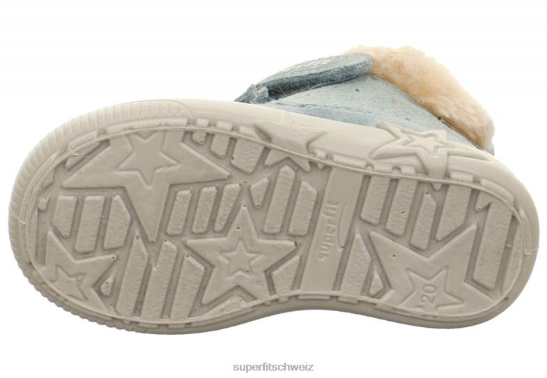 Babys Stiefel 44B2D508 Superfit Starlight - Stiefel mit Klettverschluss hellgrün