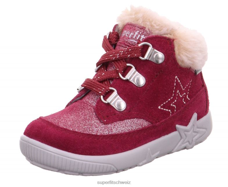 Babys Stiefel 44B2D509 Superfit Starlight - Stiefel mit Schnürung Rot