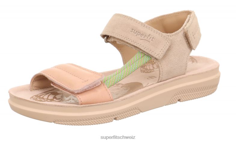 Kinder und Jugendliche Sommerschuhe 44B2D874 Superfit Paloma – Sandale mit Klettverschluss Beige
