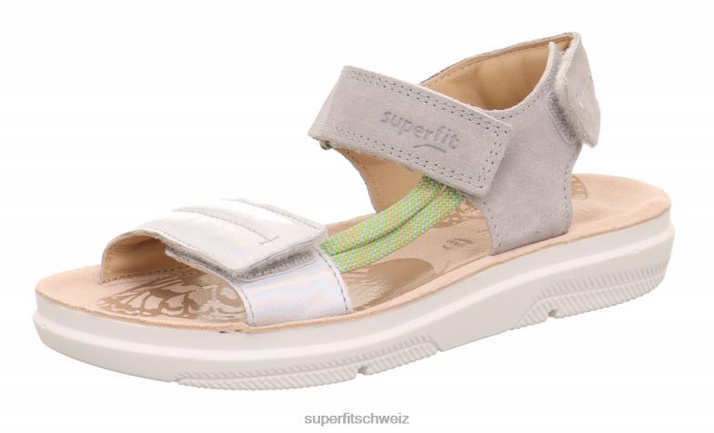 Kinder und Jugendliche Sommerschuhe 44B2D878 Superfit Paloma – Sandale mit Klettverschluss hellgrau