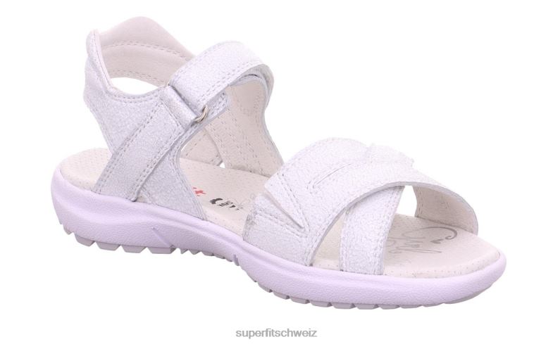 Kinder und Jugendliche Sommerschuhe 44B2D881 Superfit Regenbogen - Sandale mit Klettverschluss Weiss