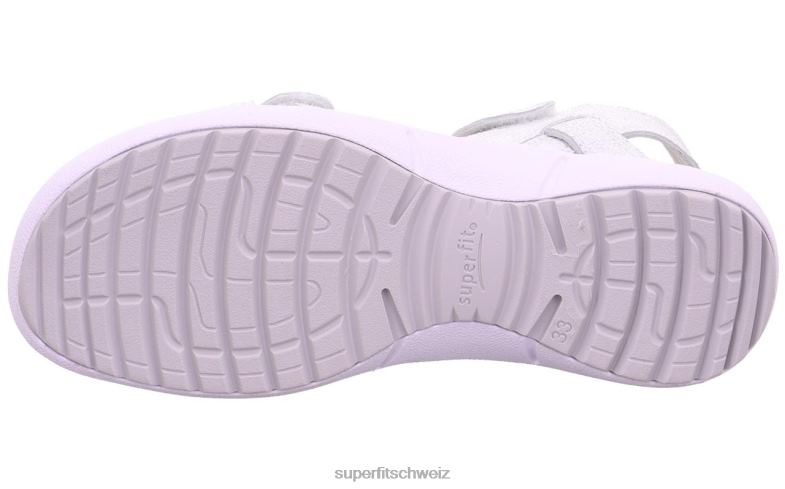 Kinder und Jugendliche Sommerschuhe 44B2D881 Superfit Regenbogen - Sandale mit Klettverschluss Weiss