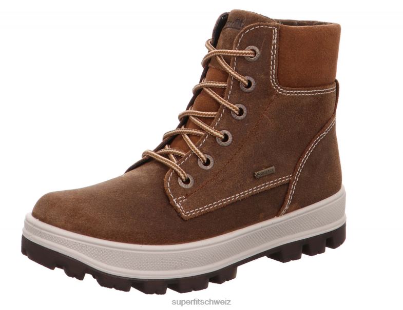 Kinder und Jugendliche Stiefel 44B2D910 Superfit tedd - Stiefel mit Schnürung braun