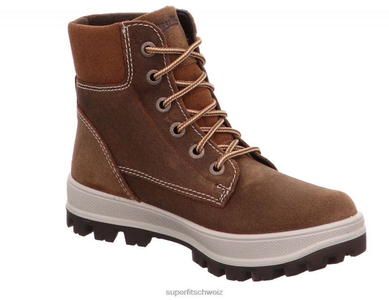 Kinder und Jugendliche Stiefel 44B2D910 Superfit tedd - Stiefel mit Schnürung braun