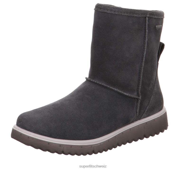Kinder und Jugendliche Stiefel 44B2D913 Superfit Lora – Stiefel mit Reißverschluss grau