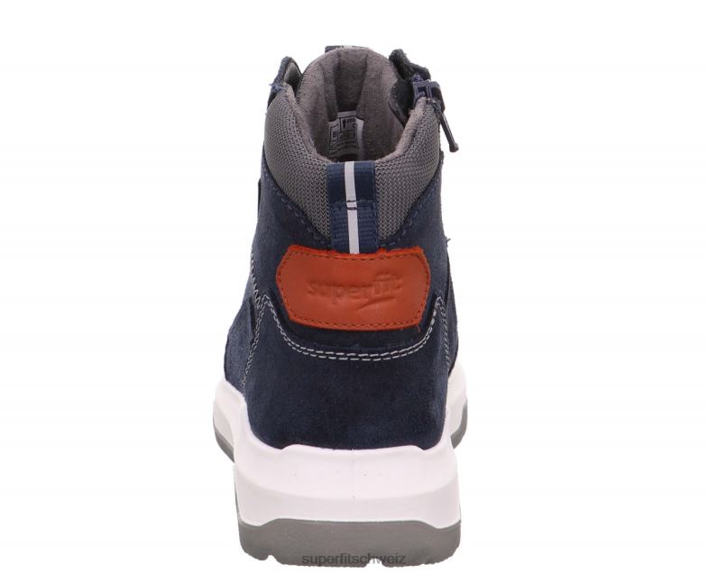 Kinder und Jugendliche Stiefel 44B2D915 Superfit Platz - Stiefel mit Reißverschluss blau/orange