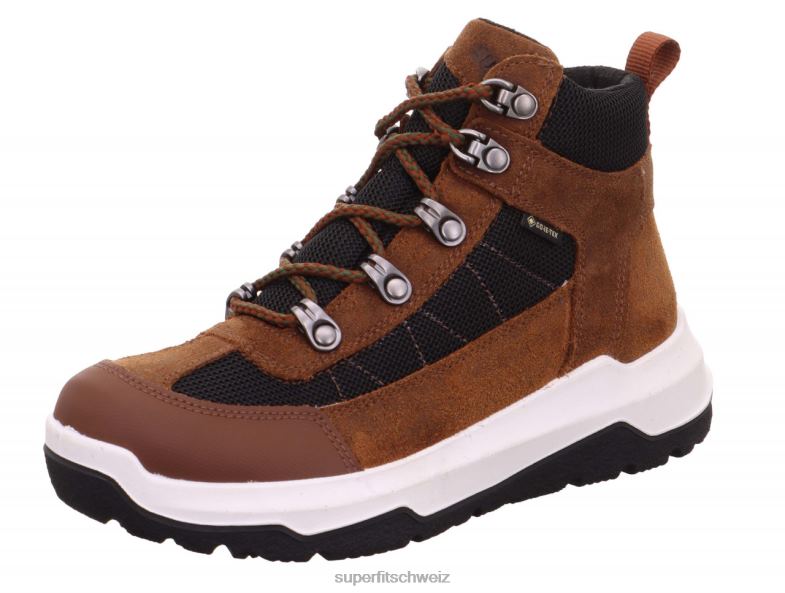 Kinder und Jugendliche Stiefel 44B2D917 Superfit Platz - Stiefel mit Schnürung Braun schwarz