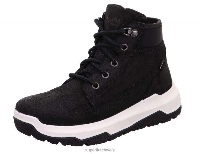 Kinder und Jugendliche Stiefel 44B2D918 Superfit Platz - Stiefel mit Reißverschluss Schwarz