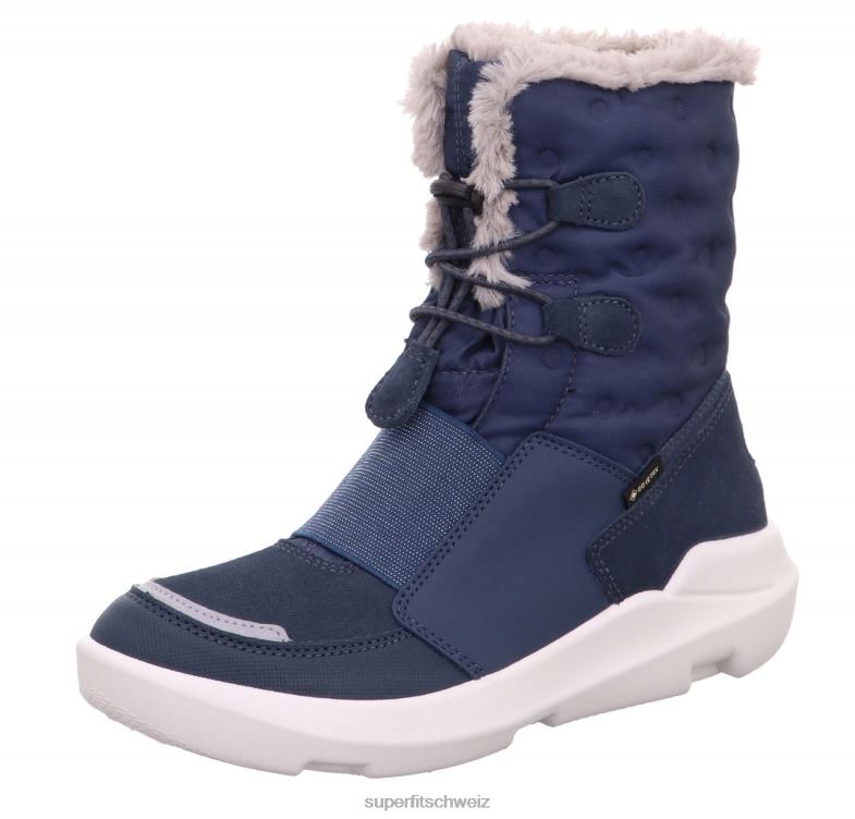 Kinder und Jugendliche Stiefel 44B2D921 Superfit Twilight - Stiefel mit Schnellverschluss Blau