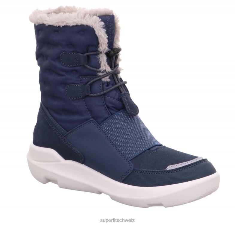 Kinder und Jugendliche Stiefel 44B2D921 Superfit Twilight - Stiefel mit Schnellverschluss Blau