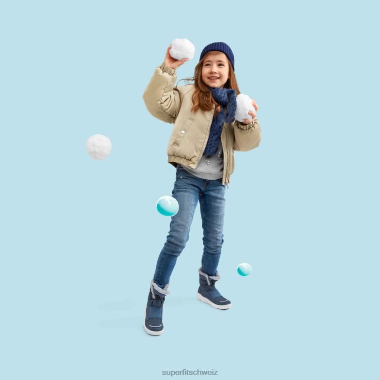 Kinder und Jugendliche Stiefel 44B2D921 Superfit Twilight - Stiefel mit Schnellverschluss Blau