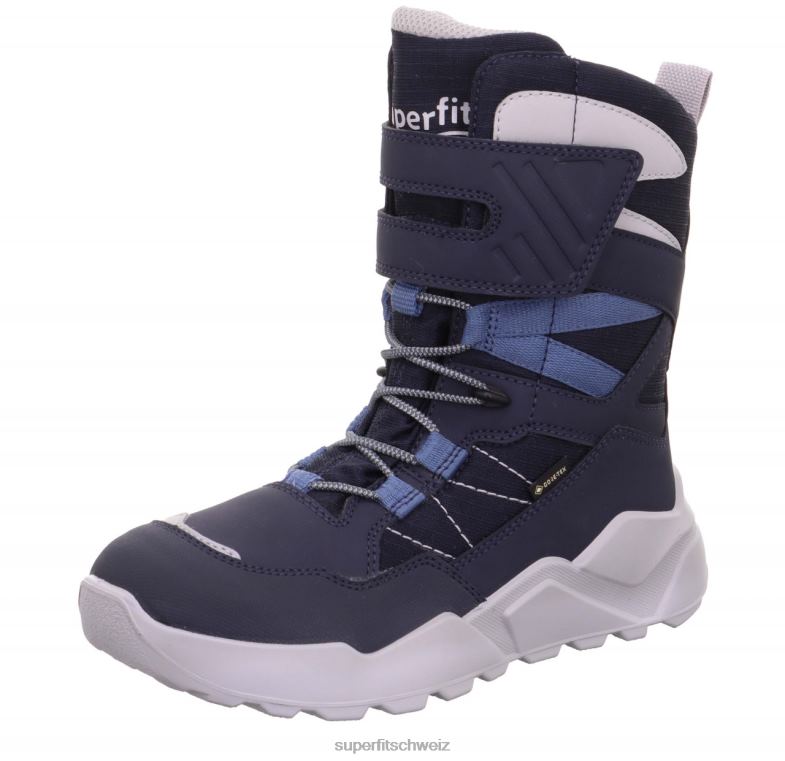 Kinder und Jugendliche Stiefel 44B2D922 Superfit Raketenstiefel mit Klettverschluss blau/hellgrau
