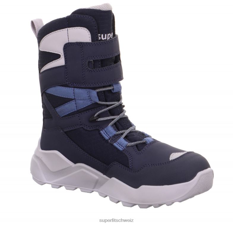 Kinder und Jugendliche Stiefel 44B2D922 Superfit Raketenstiefel mit Klettverschluss blau/hellgrau