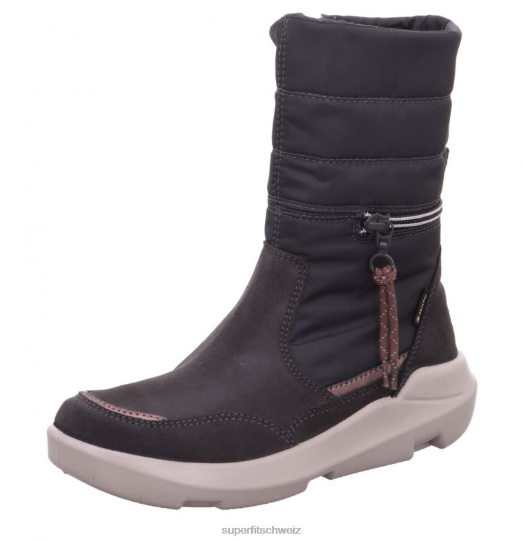 Kinder und Jugendliche Stiefel 44B2D923 Superfit Twilight – Stiefel mit Reißverschluss grau