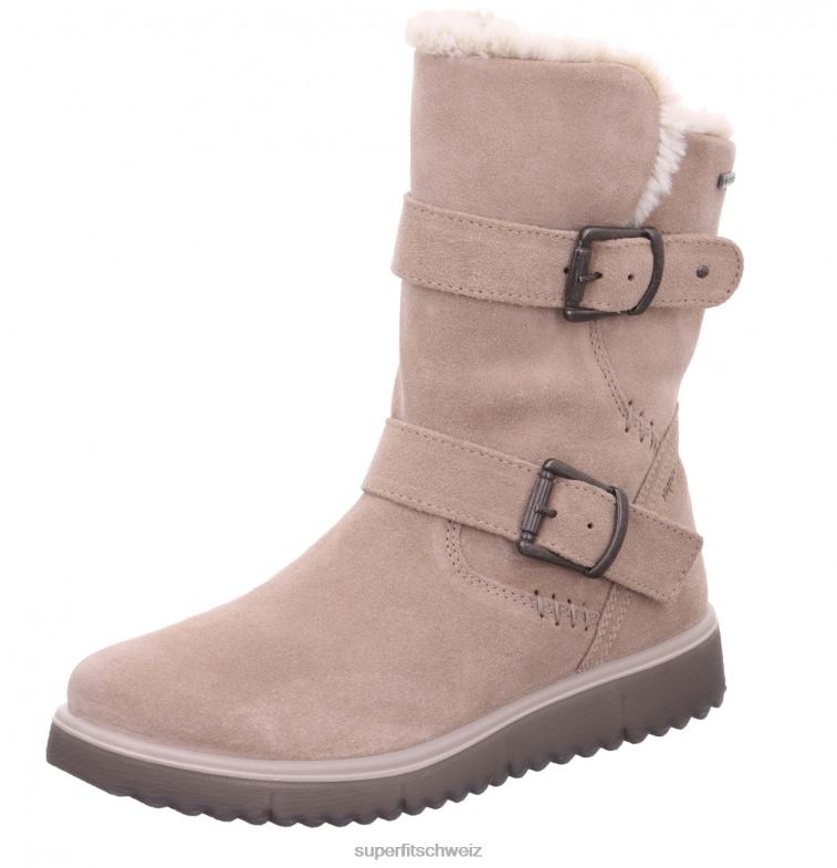 Kinder und Jugendliche Stiefel 44B2D925 Superfit Lora – Stiefel mit Reißverschluss Beige
