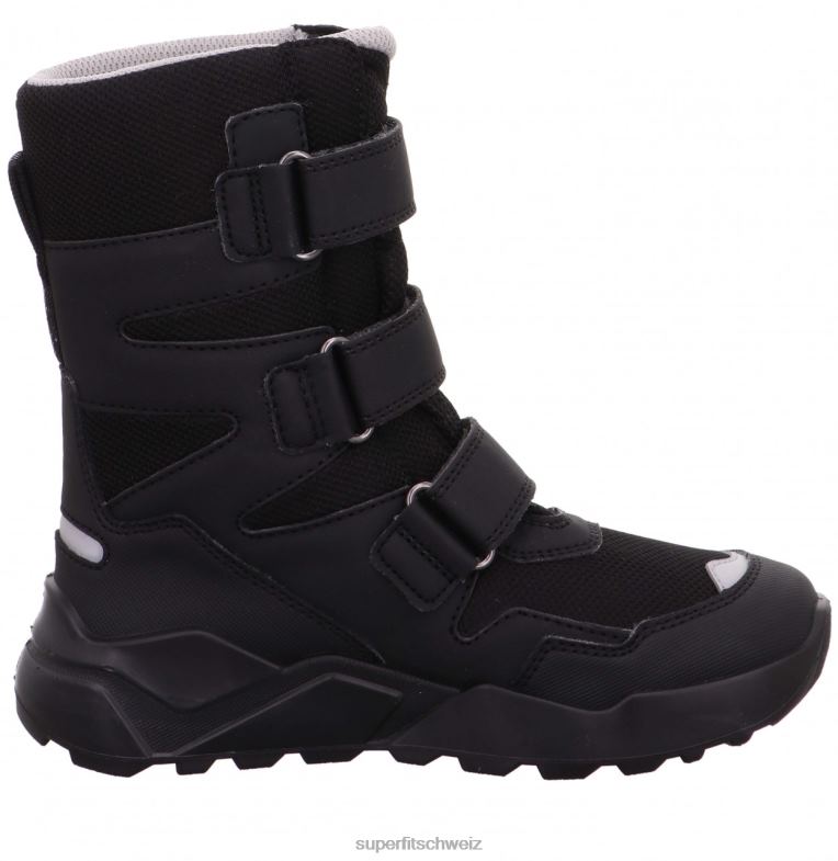 Kinder und Jugendliche Stiefel 44B2D926 Superfit Raketenstiefel mit Klettverschluss schwarz/hellgrau