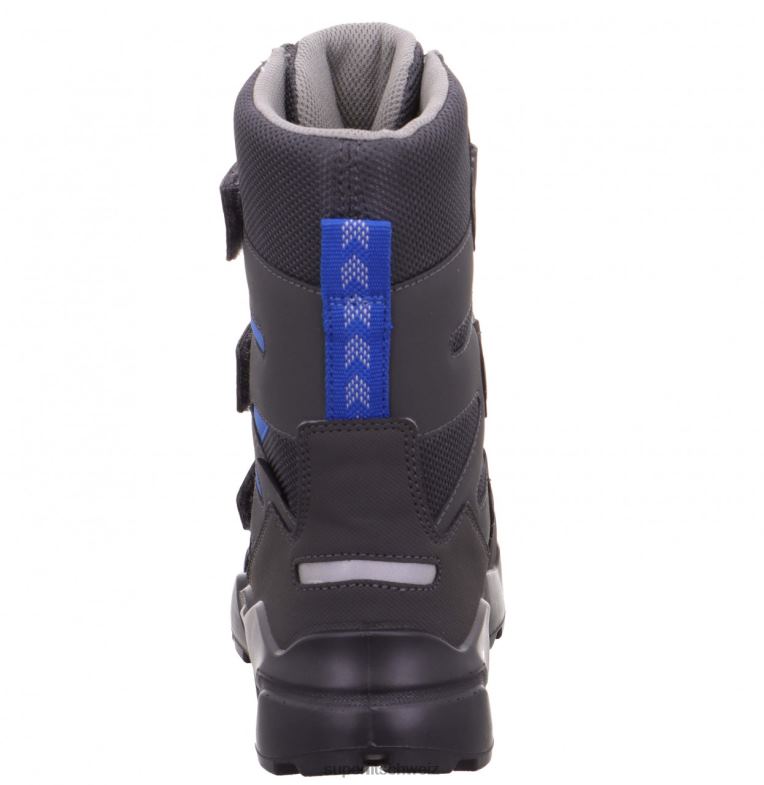 Kinder und Jugendliche Stiefel 44B2D928 Superfit Raketenstiefel mit Klettverschluss Grau Blau