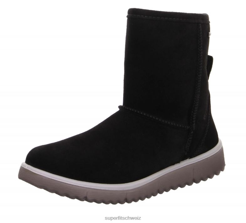 Kinder und Jugendliche Stiefel 44B2D929 Superfit Lora – Stiefel mit Reißverschluss Schwarz