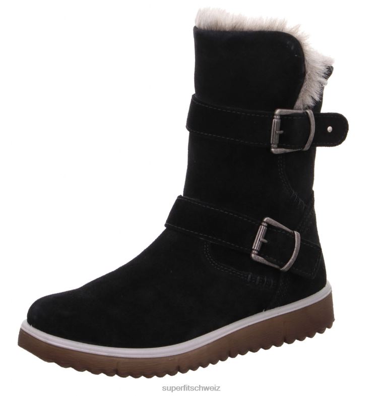 Kinder und Jugendliche Stiefel 44B2D934 Superfit Lora – Stiefel mit Reißverschluss Schwarz