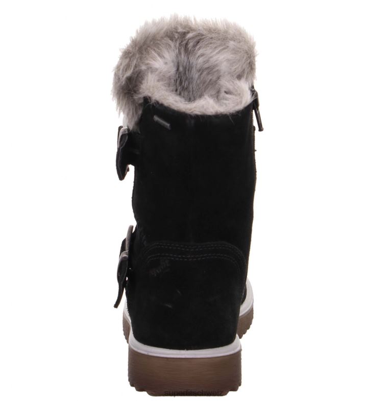 Kinder und Jugendliche Stiefel 44B2D934 Superfit Lora – Stiefel mit Reißverschluss Schwarz