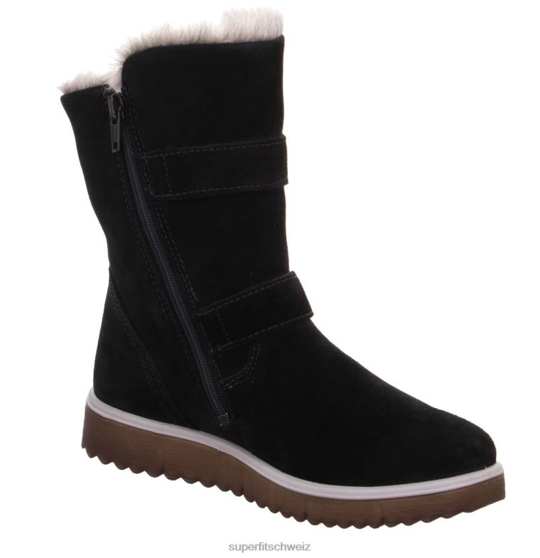 Kinder und Jugendliche Stiefel 44B2D934 Superfit Lora – Stiefel mit Reißverschluss Schwarz