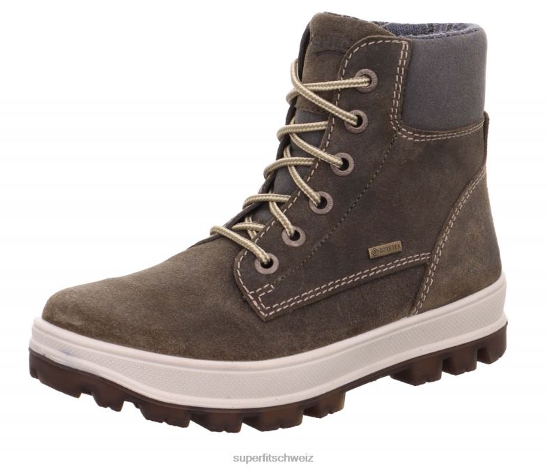 Kinder und Jugendliche Stiefel 44B2D935 Superfit tedd - Stiefel mit Schnürung Grün