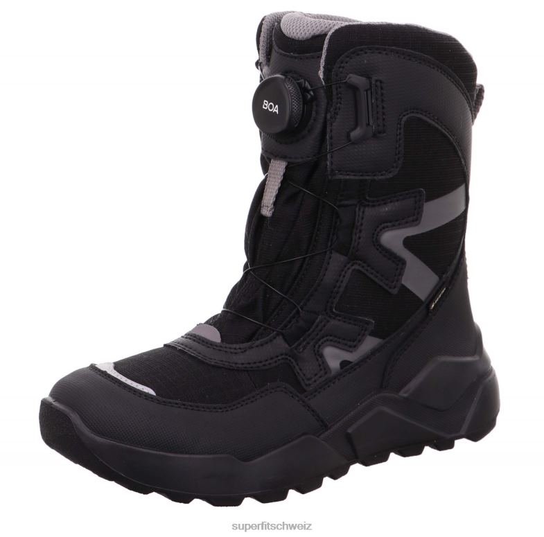 Kinder und Jugendliche Stiefel 44B2D936 Superfit Rocket - Stiefel mit Boa-Fit-System schwarzgrau
