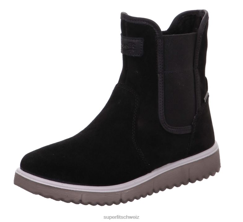 Kinder und Jugendliche Stiefel 44B2D937 Superfit Lora – Stiefel mit Reißverschluss Schwarz