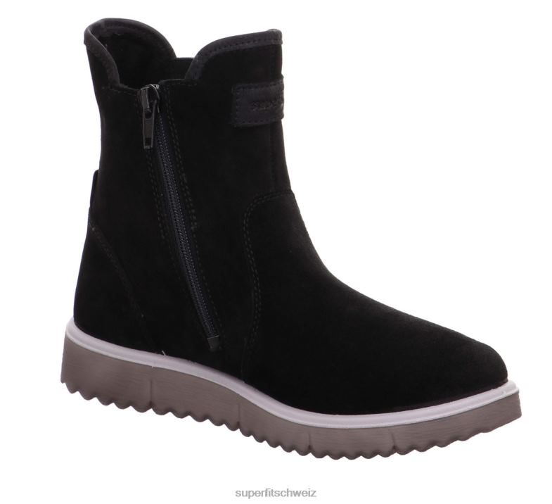 Kinder und Jugendliche Stiefel 44B2D937 Superfit Lora – Stiefel mit Reißverschluss Schwarz