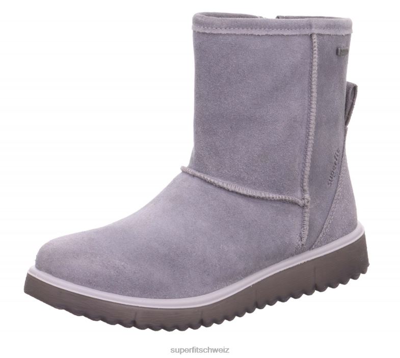 Kinder und Jugendliche Stiefel 44B2D938 Superfit Lora – Stiefel mit Reißverschluss hellgrau