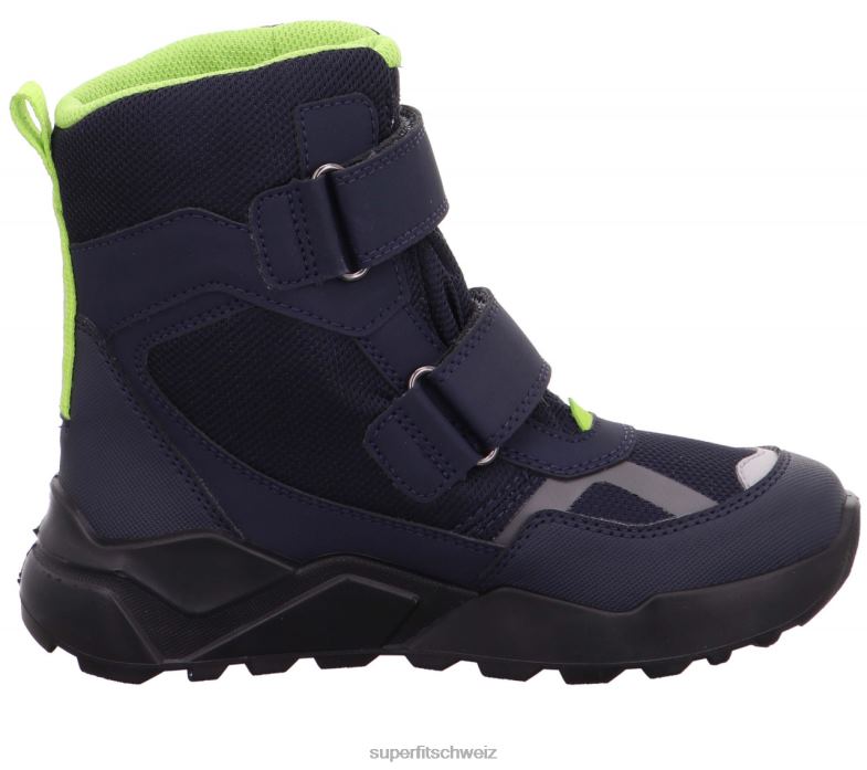 Kinder und Jugendliche Stiefel 44B2D939 Superfit Raketenstiefel mit Klettverschluss Blau Grün