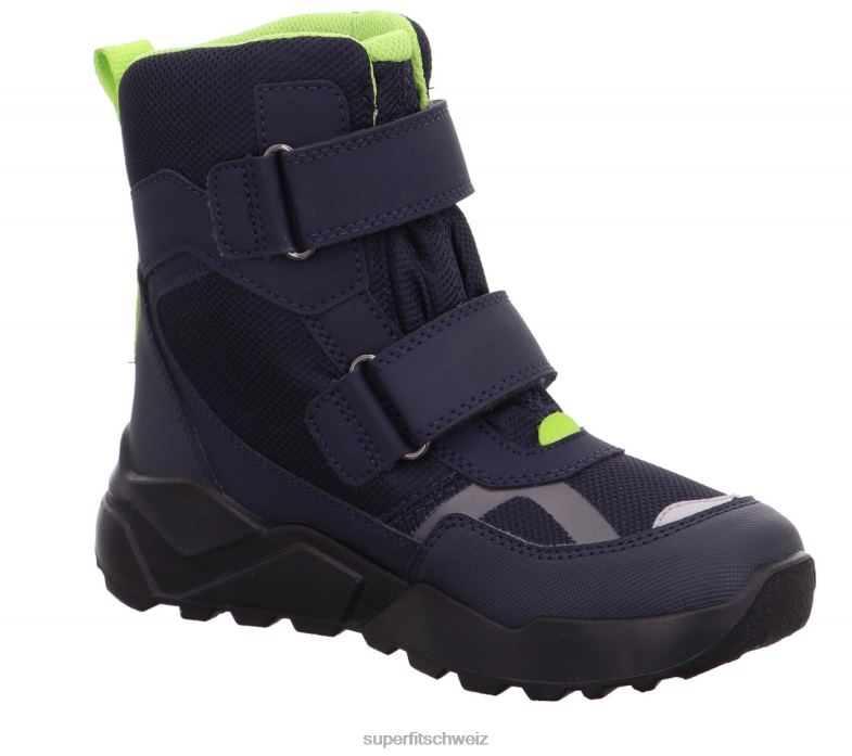 Kinder und Jugendliche Stiefel 44B2D939 Superfit Raketenstiefel mit Klettverschluss Blau Grün