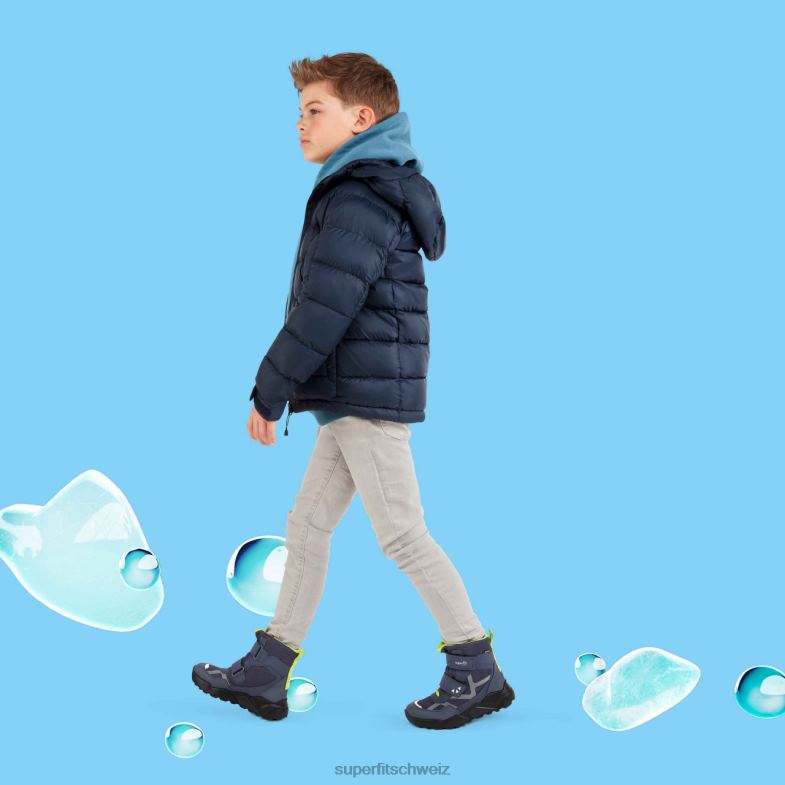 Kinder und Jugendliche Stiefel 44B2D939 Superfit Raketenstiefel mit Klettverschluss Blau Grün