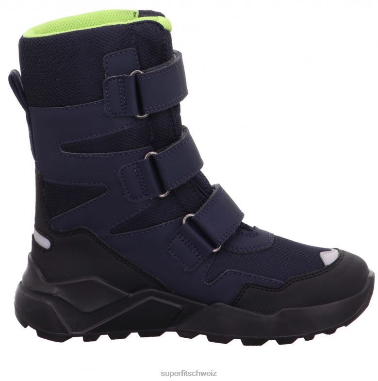 Kinder und Jugendliche Stiefel 44B2D940 Superfit Raketenstiefel mit Klettverschluss Blau Grün