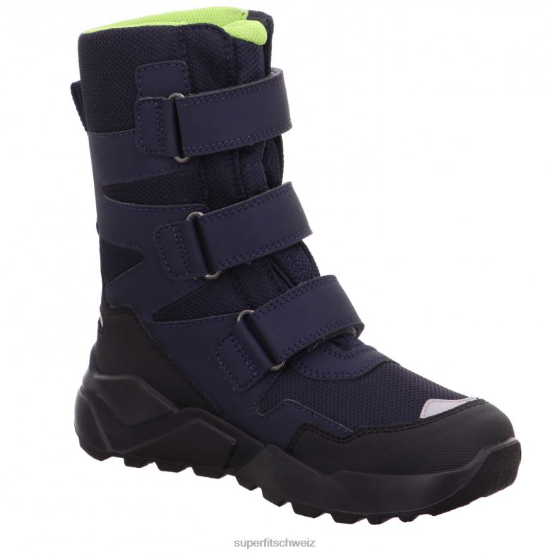 Kinder und Jugendliche Stiefel 44B2D940 Superfit Raketenstiefel mit Klettverschluss Blau Grün