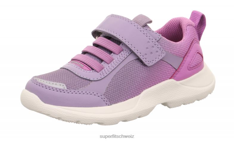 Kinder und Jugendliche Turnschuhe 44B2D522 Superfit Rush - Low-Sneaker mit Klettverschluss lila