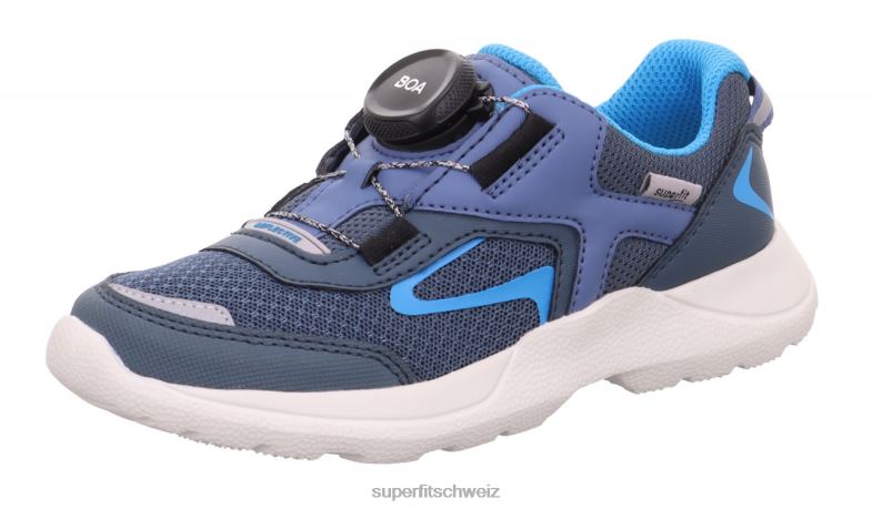 Kinder und Jugendliche Turnschuhe 44B2D526 Superfit Rush - Low-Sneaker mit Boa-Fit-System blau/türkis
