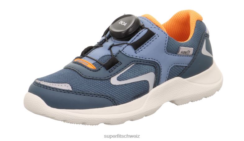 Kinder und Jugendliche Turnschuhe 44B2D530 Superfit Rush - Low-Sneaker mit Boa-Fit-System blau/orange