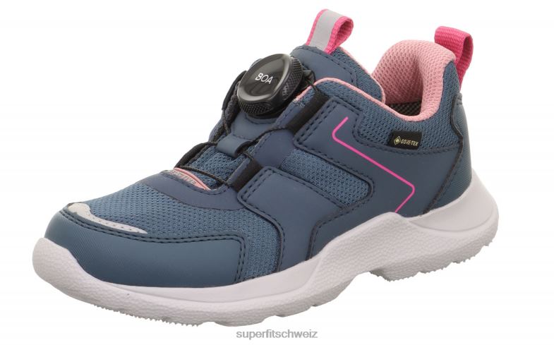 Kinder und Jugendliche Turnschuhe 44B2D532 Superfit Rush - Low-Sneaker mit Boa-Fit-System Blau Rosa
