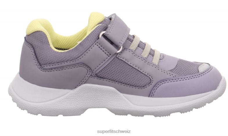 Kinder und Jugendliche Turnschuhe 44B2D534 Superfit Rush - Low-Sneaker mit Klettverschluss lila/gelb