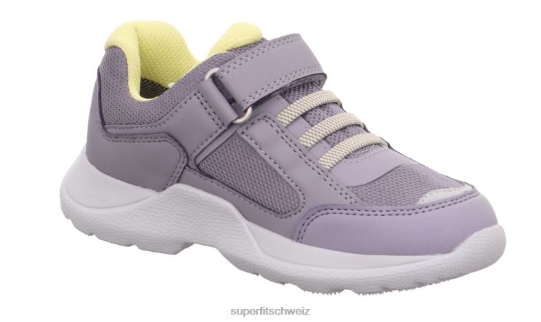Kinder und Jugendliche Turnschuhe 44B2D534 Superfit Rush - Low-Sneaker mit Klettverschluss lila/gelb