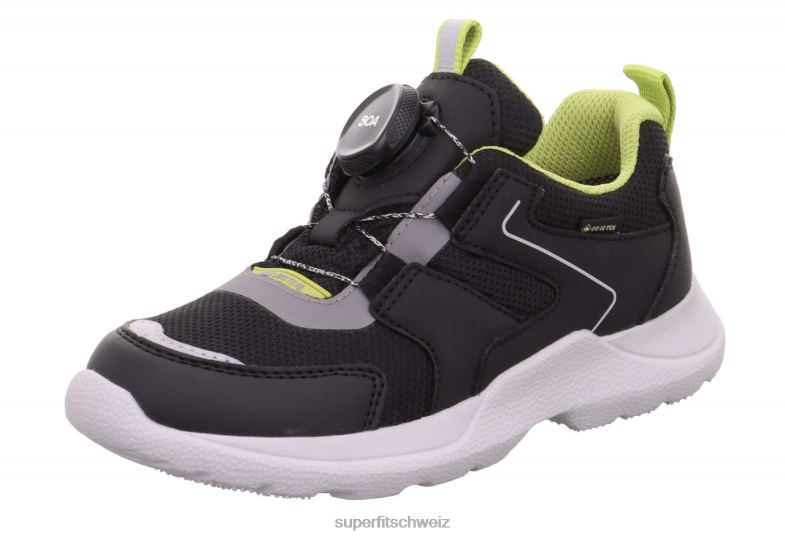 Kinder und Jugendliche Turnschuhe 44B2D538 Superfit Rush - Low-Sneaker mit Boa-Fit-System Schwarz Grün