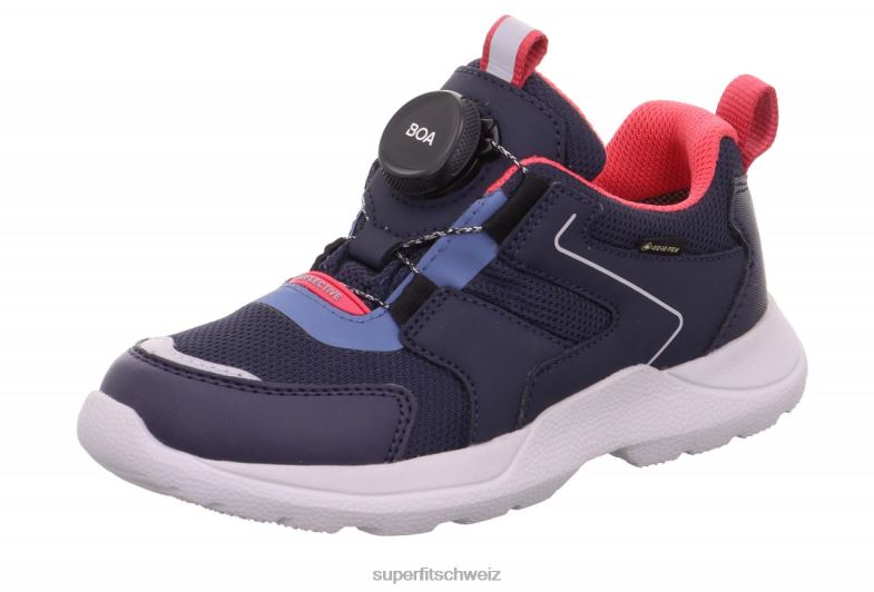 Kinder und Jugendliche Turnschuhe 44B2D539 Superfit Rush - Low-Sneaker mit Boa-Fit-System Blau Rosa