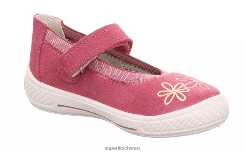 Kleinkinder Ballerinas 44B2D606 Superfit tensy - Ballerina mit Klettverschluss Rosa